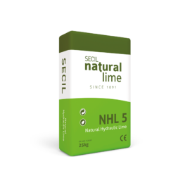 Natural Hydraulic Lime (NHL) 5.0 is the hardest of the NHL's.